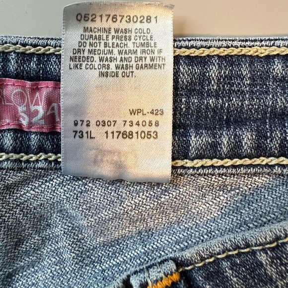 Vintage Levi's Blue Flare & Wide Leg Jeans 524 Too Super Low Size 11M - Picture 6 of 7